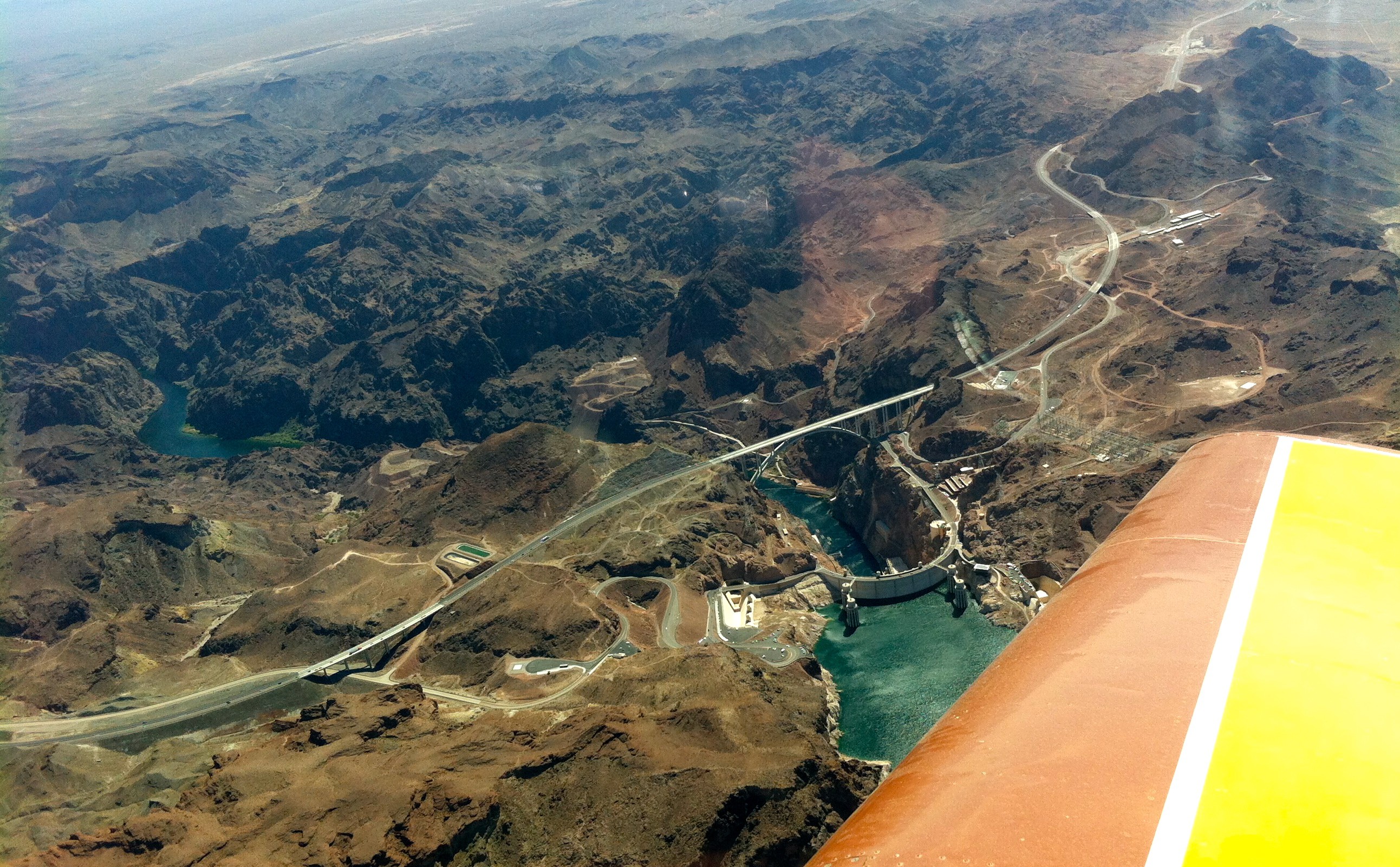 Flying above Hoover Dam