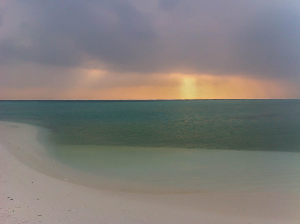 Sunset beach Maldives