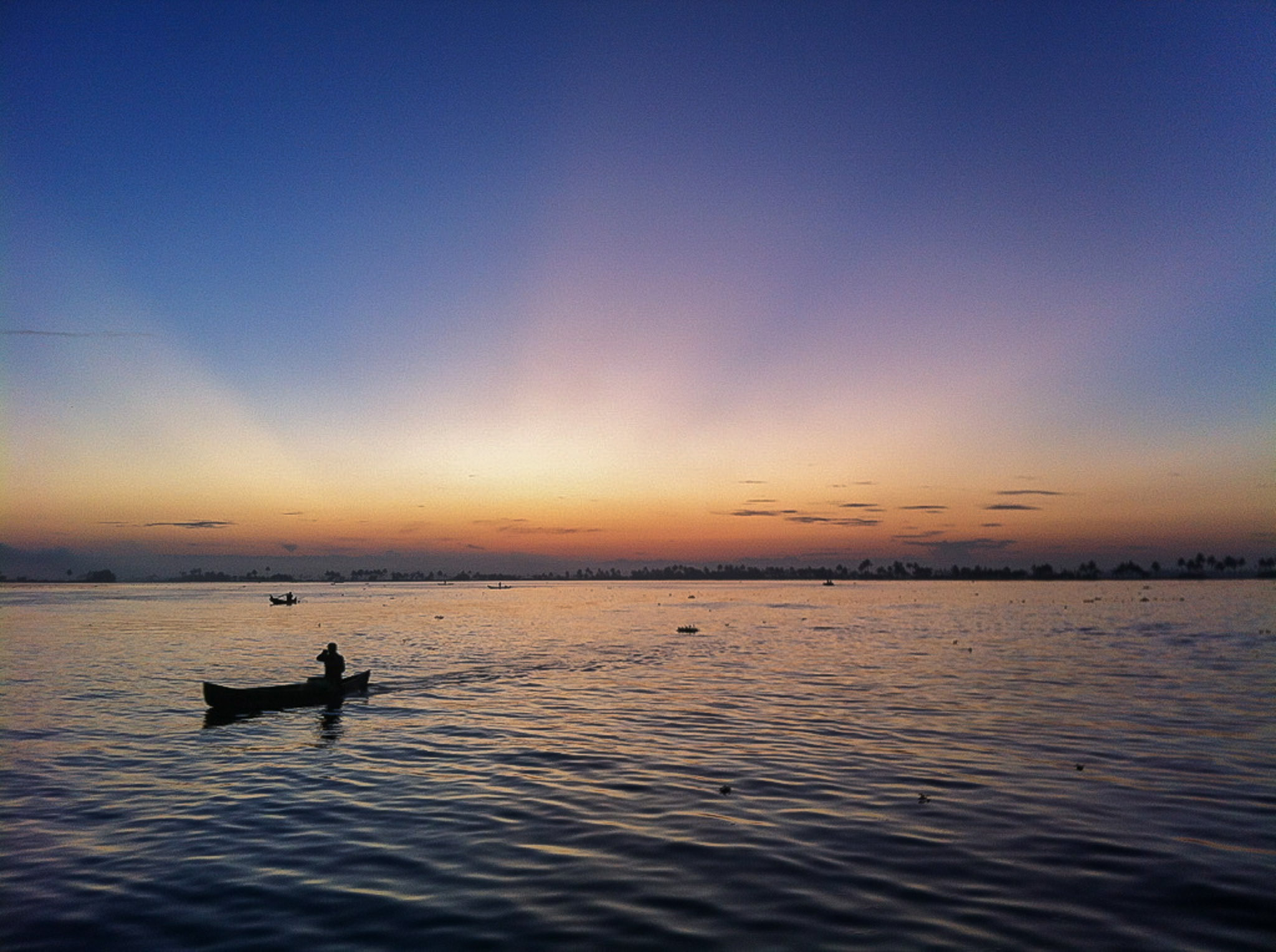 sunrise from boat India