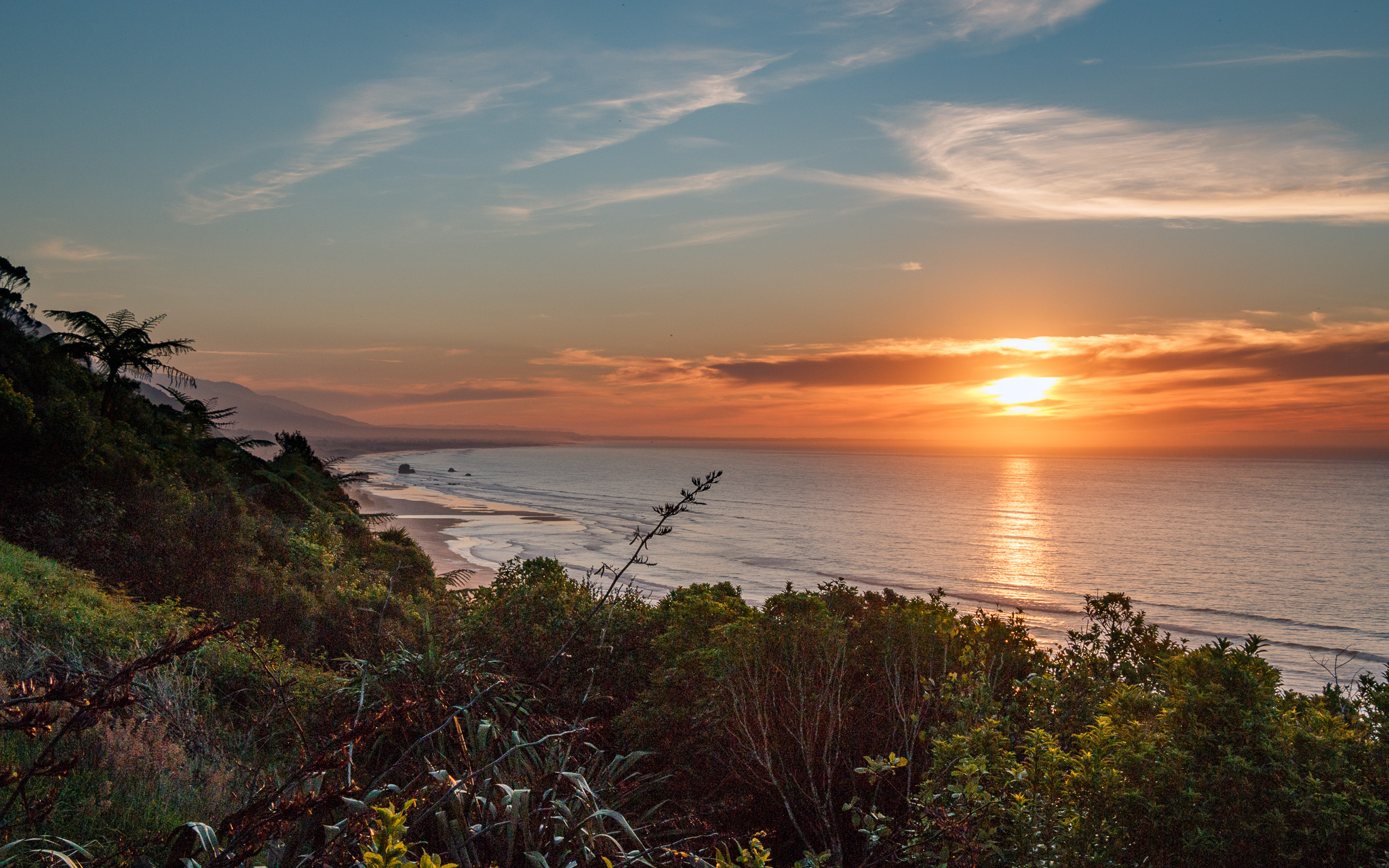 best sunset west coast NZ