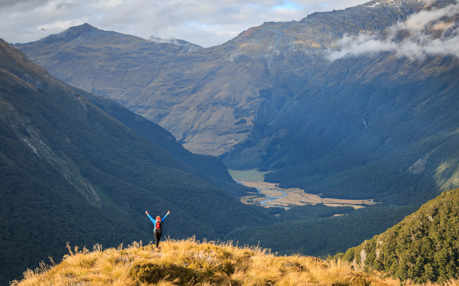 Taking in the view at Aspiring National Park New Zealand