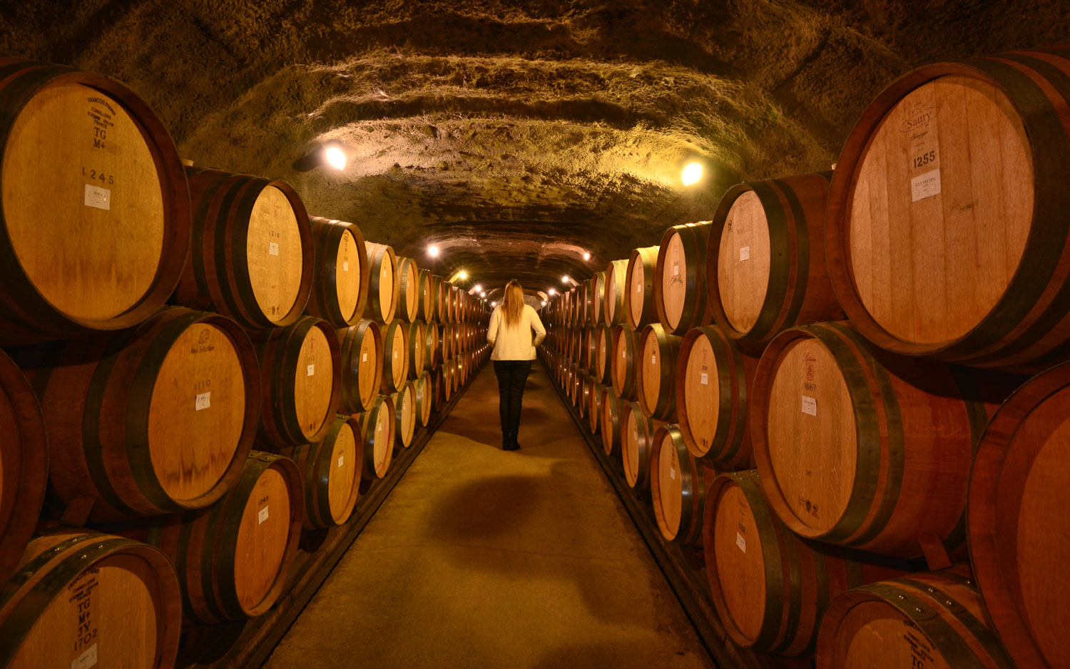 The largest wine cave in New Zealand at Gibbston Valley