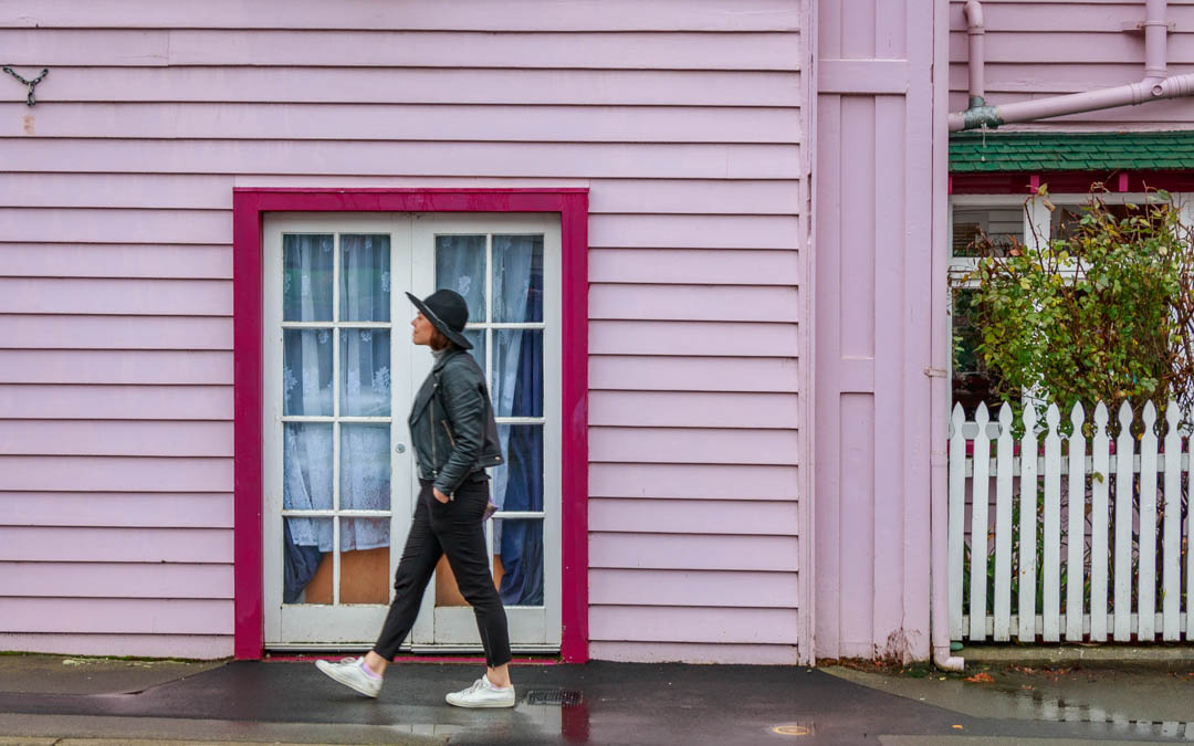 Walking in Akaroa Town