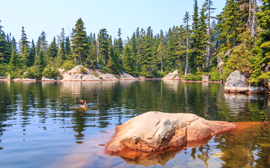 Cabin Lake swim, Vancouver