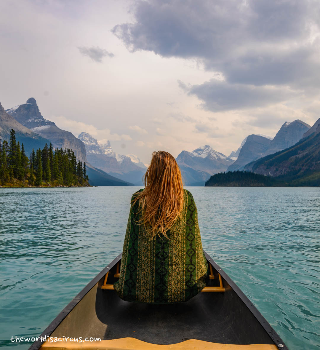 Canoeing Maligne Lake, Jasper National Park • The World is a Circus