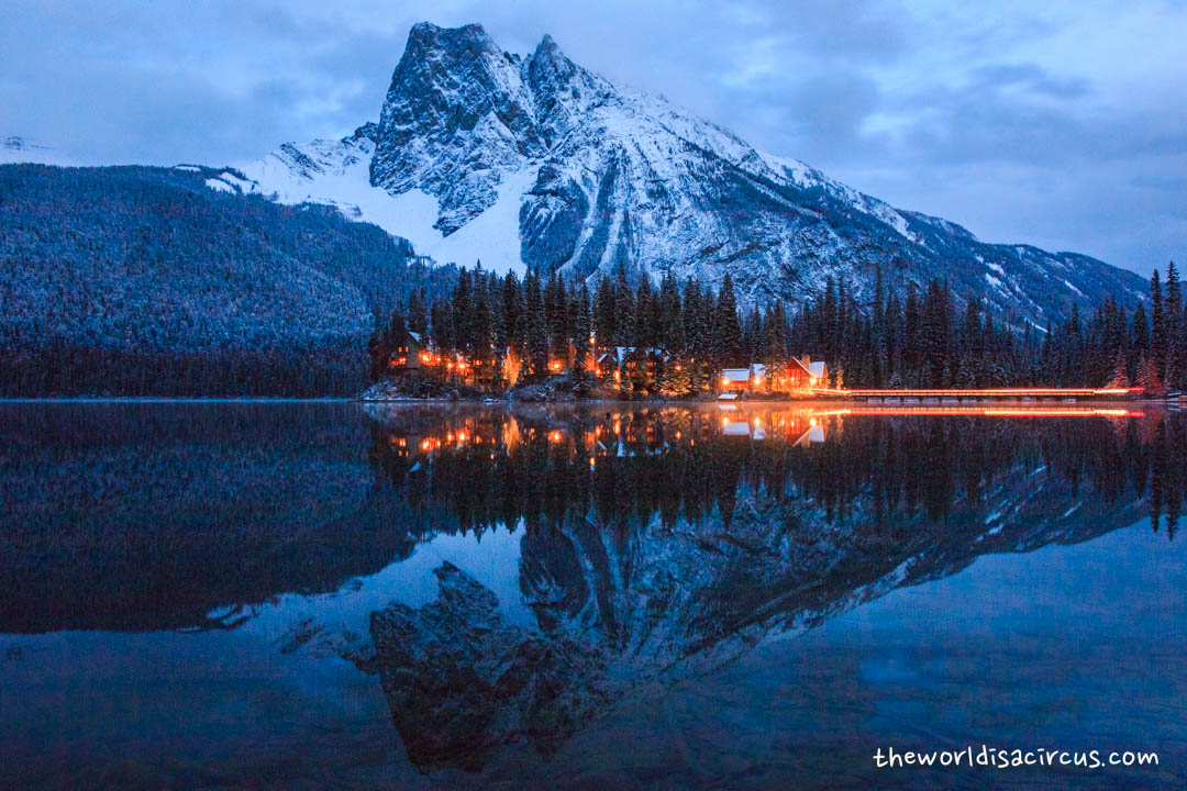 Emerald Lake Lodge in winter