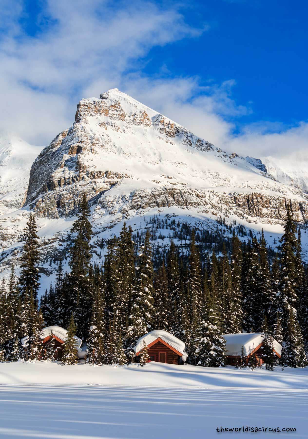 Lake Ohara in winter, 